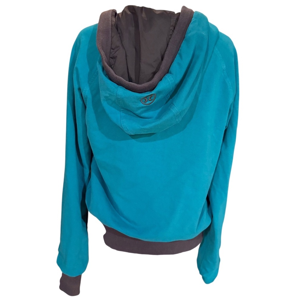 Lululemon Reversible Hooded Jacket Grey/Teal Green. SZ 6 - Picture 4 of 7